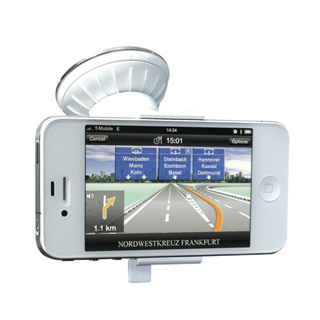 Just Mobile Xtand Go - поставка за кола за iPhone 5, iPhone 5S, iPhone SE, iPhone 5C (бяла)