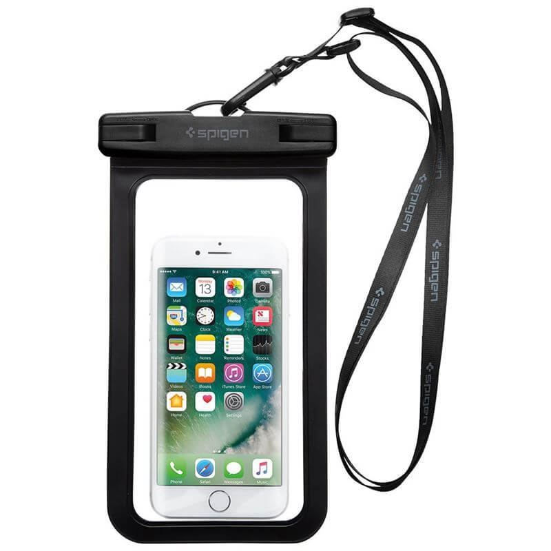 Spigen Velo A600 Universal Waterproof Case IPX8 - универсален водоустойчив калъф за смартфони до 6.8 инча (черен)