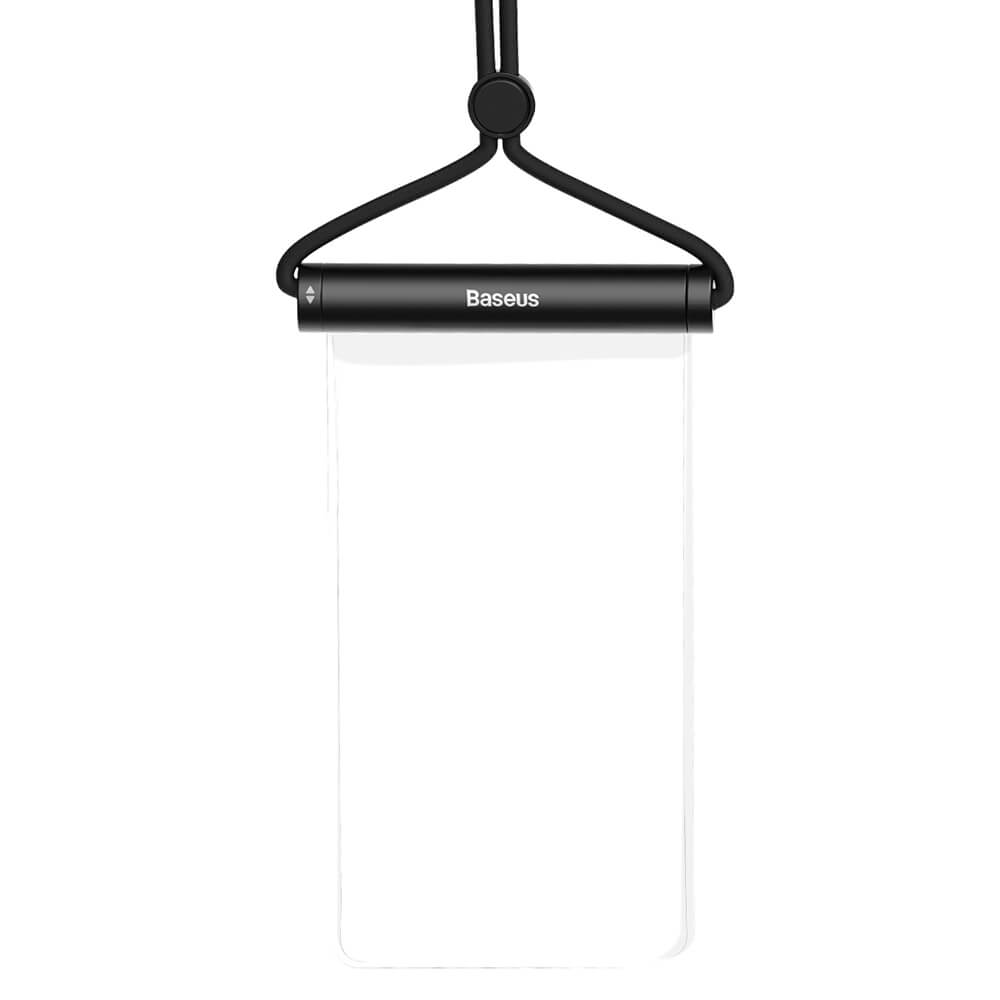 Baseus Cylinder Slide-cover Waterproof Bag - универсален водоустойчив калъф за смартфони до 7.2 инча (черен)