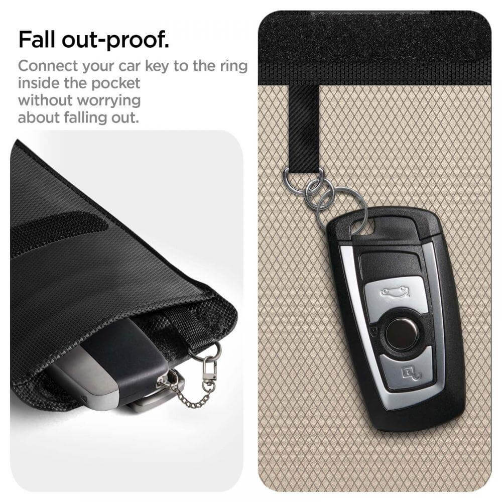 2 Sets Of Car Key Faraday Bags (black And Red), Car Key Signal Shielding  Bag, Keyless Entry Car Key Box, Rfid Anti-theft Car Anti-theft Faraday Bag,  C