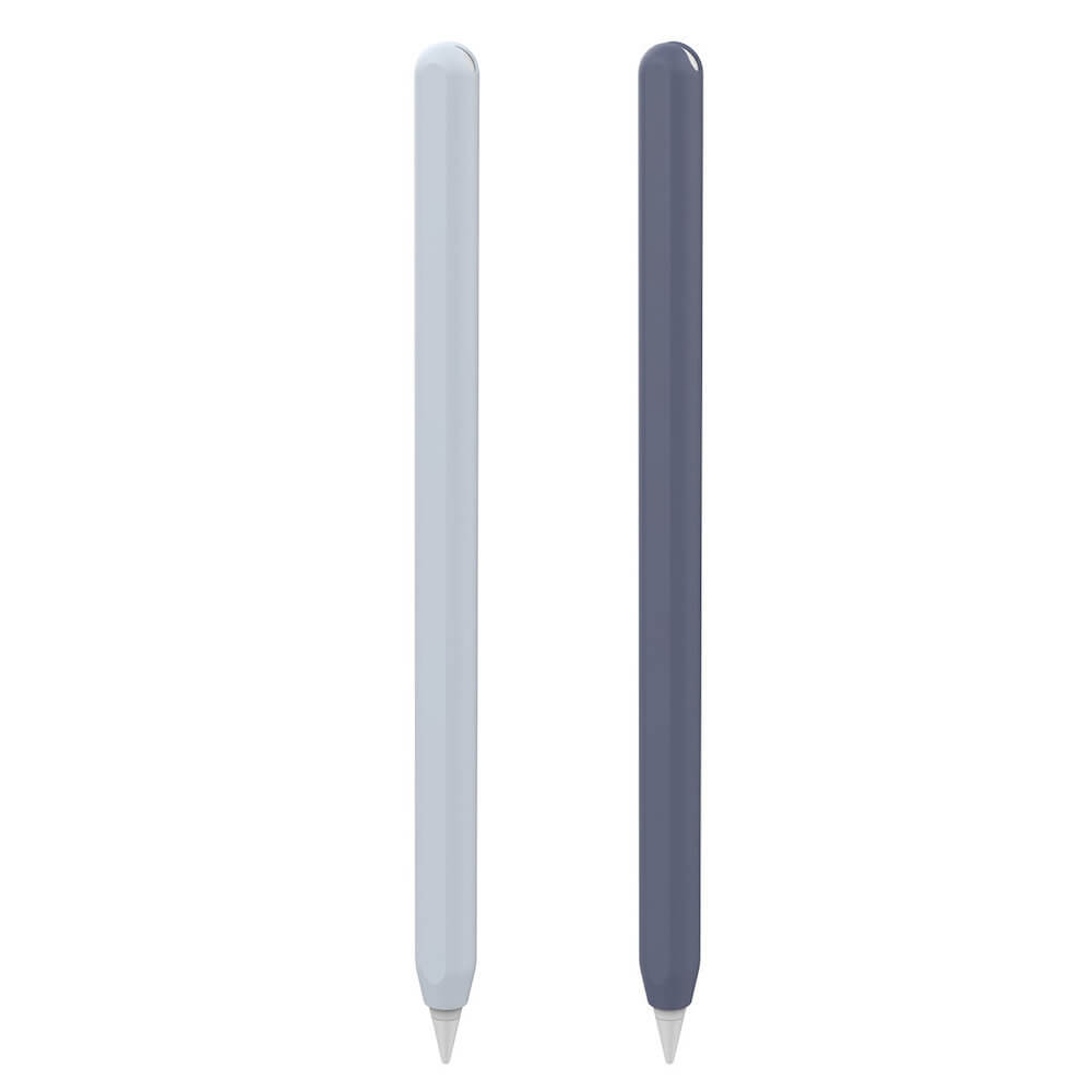 Stoyobe Silicone Pencil Sleeve Set - комплект силиконов калъф за Apple Pencil 2 (син-тъмносин) (2 броя)