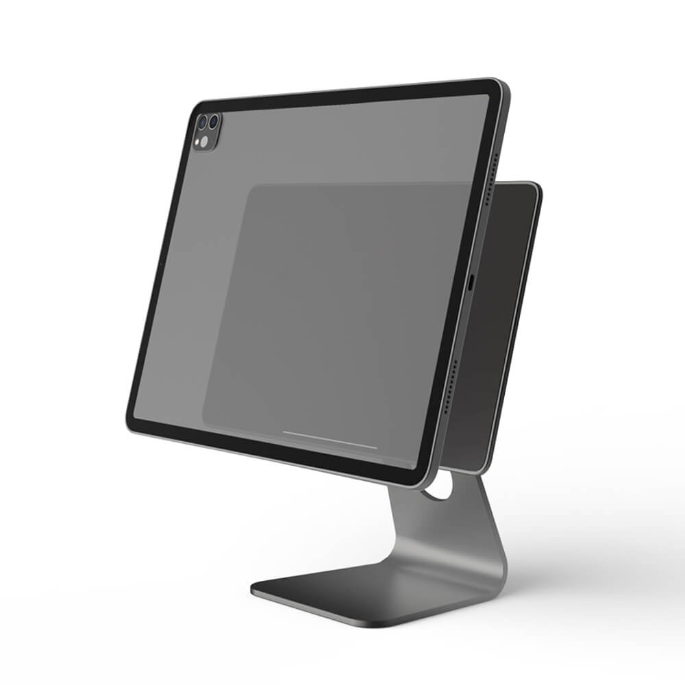 Stoyobe Smart Magnetic Aluminum Desktop Stand - магнитна алуминиева поставка за iPad Pro 11 M1 (2021), iPad Pro 11 (2020), iPad Pro 11 (2018), iPad Air 5 (2022), iPad Air 4 (2020) (сив)