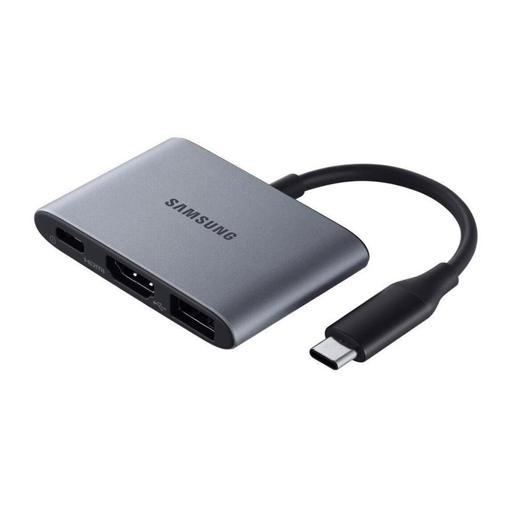 Samsung USB-C Multiport Adapter - USB-C хъб за свързване от USB-C към HDMI 4K, USB-C, USB-A (тъмносив)