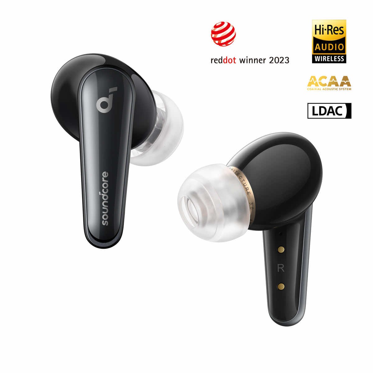 Anker Soundcore Liberty 4 TWS Noise-Cancelling Earbuds - безжични блутут слушалки със зареждащ кейс за мобилни устройства (черен)