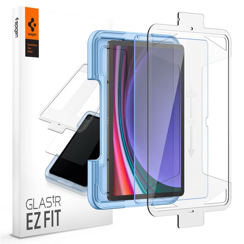Spigen Glas.tR EZ Fit Tempered Glass - висококачествено стъклено защитно покритие за дисплея на Samsung Galaxy Tab S9 (прозрачно)