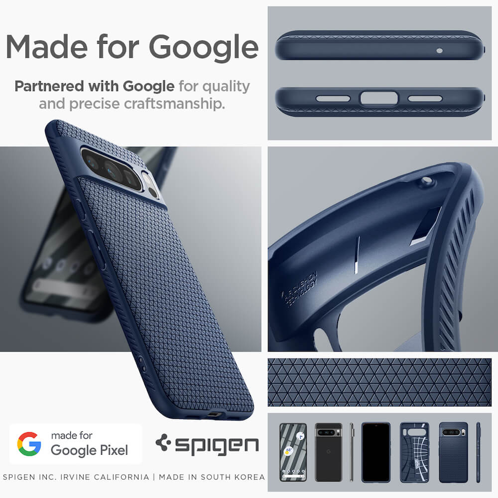 Spigen Liquid Air Case for Google Pixel 8 Pro (navy blue), Blue Price —