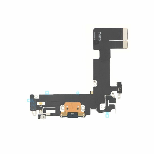 OEM iPhone 13 System Connector and Flex Cable - лентов кабел с Lightning конектора и долните микрофони за iPhone 13 (черен)