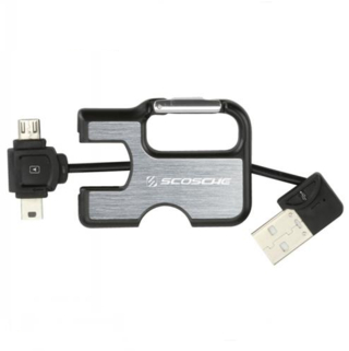 Scosche ClipSYNC - кабел с MicroUSB и MiniUSB (захранва/синхронизира) и ключодържател за смартфони