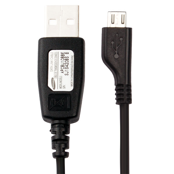 Samsung USB DataCable APCBU10BBE - оригинален MicroUSB кабел за Samsung мобилни телефони (100 см.)