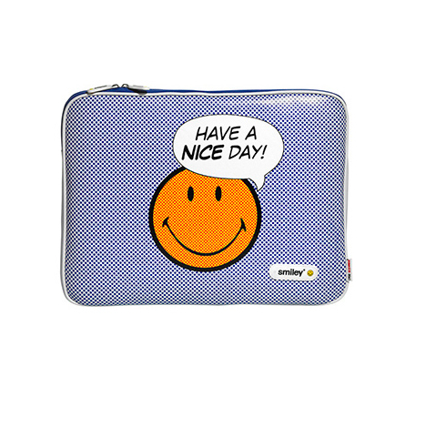 Case Scenario Smiley Nice Day - кожен калъф за MacBook и преносими компютри до 15.4 инча
