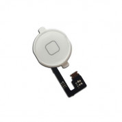 Apple Home Button Key Cable - оригинален лентов кабел за Home бутона (с бутона) за iPhone 4 (бял)