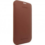 Samsung Leather Pouch - оригинален кожен калъф за Galaxy Note 2 N7100 и смартфони с 5.5 инча дисплей (кафяв) 1