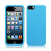 Silicone Skin Case  - силиконов калъф за iPhone 5, iPhone 5S, iPhone SE (светлосин)