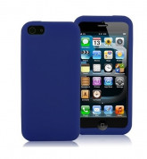 Silicone Skin Case  - силиконов калъф за iPhone 5, iPhone 5S, iPhone SE (син)