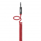 Belkin Mixit Coiled Audio - разтягащ се 3.5 мм аудио кабел 180 см. (червен)