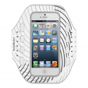 Belkin ProFit Armband - спортен калъф за ръката за iPhone 5, iPhone 5S, iPhone SE (бял-сив)