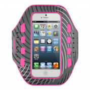 Belkin ProFit Armband - спортен калъф за ръката за iPhone 5, iPhone 5S, iPhone SE (розов-сив)