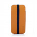 Knomo Leather Sleeve Elastic - кожен калъф за iPhone 5, iPhone 5S, iPhone SE (естествена кожа, ръчна изработка) - оранжев 4
