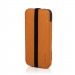 Knomo Leather Sleeve Elastic - кожен калъф за iPhone 5, iPhone 5S, iPhone SE (естествена кожа, ръчна изработка) - оранжев 2