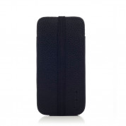 Knomo Leather Sleeve Elastic - кожен калъф за iPhone 5, iPhone 5S, iPhone SE (естествена кожа, ръчна изработка) - черен 4