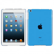 Protective Plastic Case - поликарбонатов кейс за iPad Mini, iPad mini 2, iPad mini 3 (син-прозрачен)