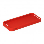 Silicone Skin Case - силиконов калъф за iPhone 5, iPhone 5S, iPhone SE (червен) 3