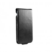 SENA Hampton Flip - genuine leather, handmade case for iPhone 5, iPhone 5S, iPhone SE (black) 1