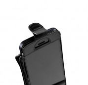 SENA Hampton Flip - кожен калъф (ръчна изработка, естествена кожа) за iPhone 5, iPhone 5S, iPhone SE (черен) 3