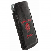 Motörhead Burner Mobile Case L Long - кожен калъф за iPhone 5, iPhone 5S, iPhone SE, iPhone 5C, Xperia J и мобилни телефони (черен-червен)