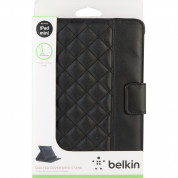 Belkin Quilted с Auto Wake - кожен/полиутеранов калъф с поставка за iPad Mini, iPad mini 2, iPad mini 3 (черен) 2