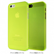 Artwizz SeeJacket® Clip Neon - поликарбонатов кейс за iPhone 5, iPhone 5S, iPhone SE (жълт-прозрачен)