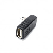 Angled Mini USB OTG Adapter - адаптер от miniUSB към женско USB за мобилни устройства 1