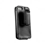 SENA Magnet Flipper - кожен калъф (ръчна изработка, естествена кожа) за iPhone 5, iPhone 5S, iPhone SE (черен) 4