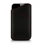 Aston Martin Slim ID - луксозен кожен калъф за iPhone 5, iPhone 5S, iPhone SE (черен)