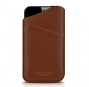 Aston Martin Slim ID - луксозен кожен калъф за iPhone 5, iPhone 5S, iPhone SE (кафяв)