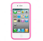 Apple iPhone 5, iPhone 5S, iPhone SE Bumper - силиконов бъмпер за iPhone 5, iPhone 5S, iPhone SE (розов)