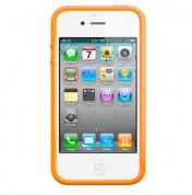 Apple iPhone 5, iPhone 5S, iPhone SE Bumper - силиконов бъмпер за iPhone 5, iPhone 5S, iPhone SE (оранжев)