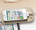 Calypso Crystal Pad - кожена подложка (естествена кожа - ръчна изработка) за iPhone 5, iPhone 5S, iPhone SE, iPhone 5C (кремав) 4