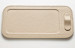 Calypso Crystal Pad - кожена подложка (естествена кожа - ръчна изработка) за iPhone 5, iPhone 5S, iPhone SE, iPhone 5C (кремав) 7