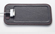Calypso Crystal Pad - кожена подложка (естествена кожа - ръчна изработка) за iPhone 5, iPhone 5S, iPhone SE, iPhone 5C (черен) 4