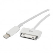 USB кабел 2 в 1 - USB към Dock и Lightning конектор (бял) 1