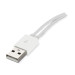 USB кабел 2 в 1 - USB към Dock и Lightning конектор (бял) 3