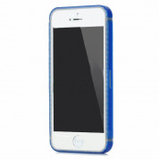 Soft Rubber Bumper - силиконов бъмпер за iPhone 5, iPhone 5S, iPhone SE (син)