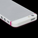Soft Rubber Bumper - силиконов бъмпер за iPhone 5, iPhone 5S, iPhone SE (бял-розов) 3