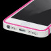 Soft Rubber Bumper - силиконов бъмпер за iPhone 5, iPhone 5S, iPhone SE (бял-розов) 2