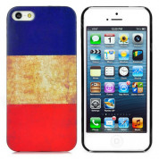 Retro Style French Flag - поликарбонатов кейс за iPhone 5, iPhone 5S, iPhone SE