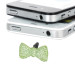 Bowknot силиконова тапа против прах за аудио конектора за iPhone, iPad, iPod и мобилни телефони (зелен) 3