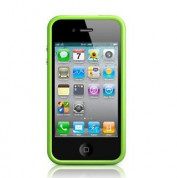 Apple iPhone 5, iPhone 5S, iPhone SE Bumper - силиконов бъмпер за iPhone 5, iPhone 5S, iPhone SE (зелен) 6