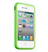 Apple iPhone 5, iPhone 5S, iPhone SE Bumper - силиконов бъмпер за iPhone 5, iPhone 5S, iPhone SE (зелен) 3