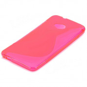 S-Line Cover Case - силиконов калъф за HTC ONE M7 (розов-прозрачен) 1